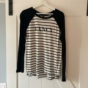Fancy Schmancy, Banana Republic baseball tee